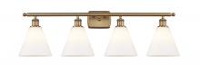  516-4W-BB-GBC-81 - Berkshire - 4 Light - 38 inch - Brushed Brass - Bath Vanity Light