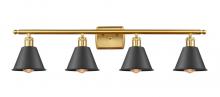  516-4W-SG-M8-BK-LED - Smithfield - 4 Light - 37 inch - Satin Gold - Bath Vanity Light