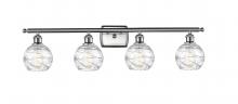  516-4W-SN-G1213-6 - Athens Deco Swirl - 4 Light - 36 inch - Brushed Satin Nickel - Bath Vanity Light