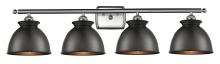 Innovations Lighting 516-4W-SN-M14-BK - Adirondack - 4 Light - 38 inch - Brushed Satin Nickel - Bath Vanity Light