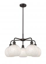 Innovations Lighting 516-5CR-OB-G1216-8WM - White Mouchette - 5 Light - 26 inch - Oil Rubbed Bronze - Chandelier