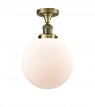 Innovations Lighting 517-1CH-AB-G201-10 - Beacon - 1 Light - 10 inch - Antique Brass - Semi-Flush Mount