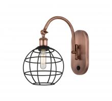 Innovations Lighting 518-1W-AC-CE-8-BK - Lake Placid - 1 Light - 8 inch - Antique Copper - Sconce