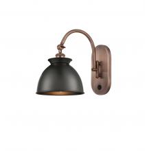 Innovations Lighting 518-1W-AC-M14-BK - Adirondack - 1 Light - 8 inch - Antique Copper - Sconce