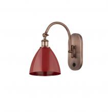 Innovations Lighting 518-1W-AC-MBD-75-RD - Plymouth - 1 Light - 8 inch - Antique Copper - Sconce