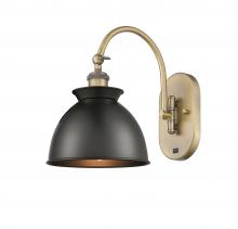  518-1W-BB-M14-BK - Adirondack - 1 Light - 8 inch - Brushed Brass - Sconce