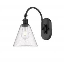 Innovations Lighting 518-1W-BK-GBC-84 - Berkshire - 1 Light - 8 inch - Matte Black - Sconce