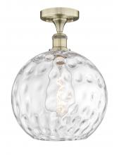 Innovations Lighting 616-1F-AB-G1215-12 - Athens Water Glass - 1 Light - 12 inch - Antique Brass - Semi-Flush Mount