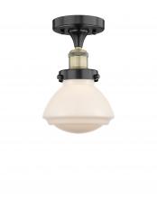 Innovations Lighting 616-1F-BAB-G321 - Olean - 1 Light - 7 inch - Black Antique Brass - Semi-Flush Mount