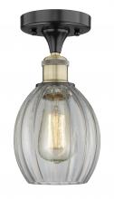 Innovations Lighting 616-1F-BAB-G82 - Eaton - 1 Light - 6 inch - Black Antique Brass - Semi-Flush Mount