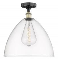  616-1F-BAB-GBD-162 - Bristol - 1 Light - 16 inch - Black Antique Brass - Semi-Flush Mount