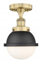 Innovations Lighting 616-1F-BB-HFS-61-BK - Edison - 1 Light - 7 inch - Brushed Brass - Semi-Flush Mount