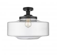 Innovations Lighting 616-1F-BK-G692-16 - Bridgeton - 1 Light - 12 inch - Matte Black - Semi-Flush Mount