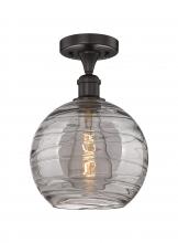 Innovations Lighting 616-1F-OB-G1213-10SM - Athens Deco Swirl - 1 Light - 10 inch - Oil Rubbed Bronze - Semi-Flush Mount