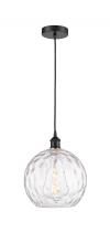 Innovations Lighting 616-1P-BK-G1215-10 - Athens Water Glass - 1 Light - 10 inch - Matte Black - Cord hung - Mini Pendant