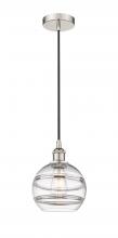 Innovations Lighting 616-1P-PN-G556-8CL - Rochester - 1 Light - 8 inch - Polished Nickel - Cord hung - Mini Pendant