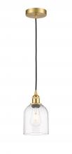 Innovations Lighting 616-1P-SG-G558-6CL - Bella - 1 Light - 6 inch - Satin Gold - Cord hung - Mini Pendant