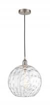 Innovations Lighting 616-1P-SN-G1215-12 - Athens Water Glass - 1 Light - 12 inch - Brushed Satin Nickel - Cord hung - Mini Pendant