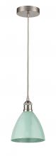 Innovations Lighting 616-1P-SN-MBD-75-SF-LED - Plymouth - 1 Light - 8 inch - Brushed Satin Nickel - Cord hung - Mini Pendant