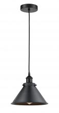  616-1PH-BK-M10-BK - Briarcliff - 1 Light - 10 inch - Matte Black - Cord hung - Mini Pendant