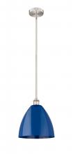 Innovations Lighting 616-1S-SN-MBD-12-BL - Plymouth - 1 Light - 12 inch - Brushed Satin Nickel - Cord hung - Mini Pendant