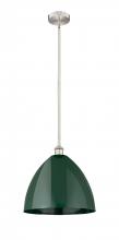 Innovations Lighting 616-1S-SN-MBD-16-GR - Plymouth - 1 Light - 16 inch - Brushed Satin Nickel - Cord hung - Mini Pendant