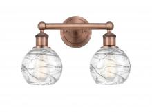 Innovations Lighting 616-2W-AC-G1213-6 - Athens Deco Swirl - 2 Light - 15 inch - Antique Copper - Bath Vanity Light