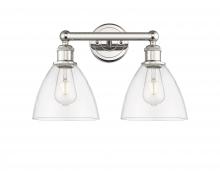 Innovations Lighting 616-2W-PN-GBD-752 - Bristol - 2 Light - 17 inch - Polished Nickel - Bath Vanity Light