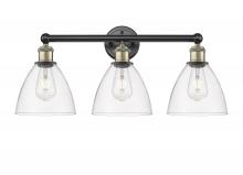  616-3W-BAB-GBD-752 - Bristol - 3 Light - 26 inch - Black Antique Brass - Bath Vanity Light