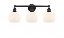 Innovations Lighting 616-3W-BK-G121-6 - Athens - 3 Light - 24 inch - Matte Black - Bath Vanity Light