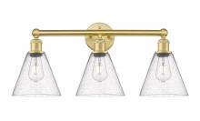 Innovations Lighting 616-3W-SG-GBC-84 - Berkshire - 3 Light - 26 inch - Satin Gold - Bath Vanity Light