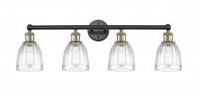  616-4W-BAB-G442 - Brookfield - 4 Light - 33 inch - Black Antique Brass - Bath Vanity Light