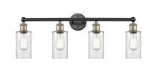 Innovations Lighting 616-4W-BAB-G802 - Clymer - 4 Light - 31 inch - Black Antique Brass - Bath Vanity Light