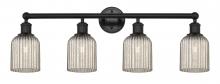  616-4W-BK-G559-5ME - Bridal Veil - 4 Light - 32 inch - Matte Black - Bath Vanity Light