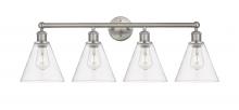  616-4W-SN-GBC-82 - Berkshire - 4 Light - 35 inch - Satin Nickel - Bath Vanity Light