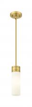 Innovations Lighting 617-1S-BB-G617-8SWH - Boreas - 1 Light - 3 inch - Brushed Brass - Stem Hung - Mini Pendant