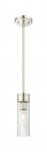  617-1S-PN-G617-8SCL - Boreas - 1 Light - 3 inch - Polished Nickel - Stem Hung - Mini Pendant