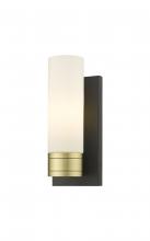  617-1W-BAB-G617-8WH - Boreas - 1 Light - 5 inch - Black Antique Brass - Sconce