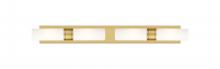 Innovations Lighting 617S-4W-BB-G617-8WH - Boreas - 4 Light - 39 inch - Brushed Brass - Bath Vanity Light