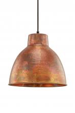  650-1P-BC-11 - Charita - 1 Light - 11 inch - Burnt Copper - Cord hung - Mini Pendant