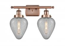 Innovations Lighting 916-2W-AC-G165 - Geneseo - 2 Light - 16 inch - Antique Copper - Bath Vanity Light