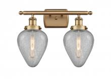 Innovations Lighting 916-2W-BB-G165 - Geneseo - 2 Light - 16 inch - Brushed Brass - Bath Vanity Light