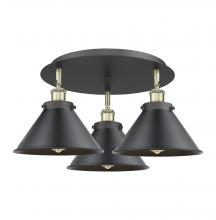 Innovations Lighting 916-3C-BAB-M10-BK - Ballston Urban - 3 Light - 20 inch - Black Antique Brass - Flush Mount