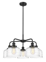 Innovations Lighting 916-5CR-BK-G713 - Bell - 5 Light - 26 inch - Matte Black - Chandelier