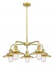 Innovations Lighting 916-5CR-SG-M4-SG - Edison - 5 Light - 27 inch - Satin Gold - Chandelier