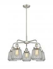  916-5CR-SN-G142 - Chatham - 5 Light - 26 inch - Satin Nickel - Chandelier