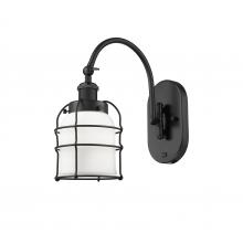 Innovations Lighting 918-1W-BK-G51-CE - Bell Cage - 1 Light - 6 inch - Matte Black - Sconce