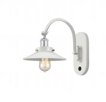 Innovations Lighting 918-1W-WPC-G1 - Halophane - 1 Light - 9 inch - White Polished Chrome - Sconce