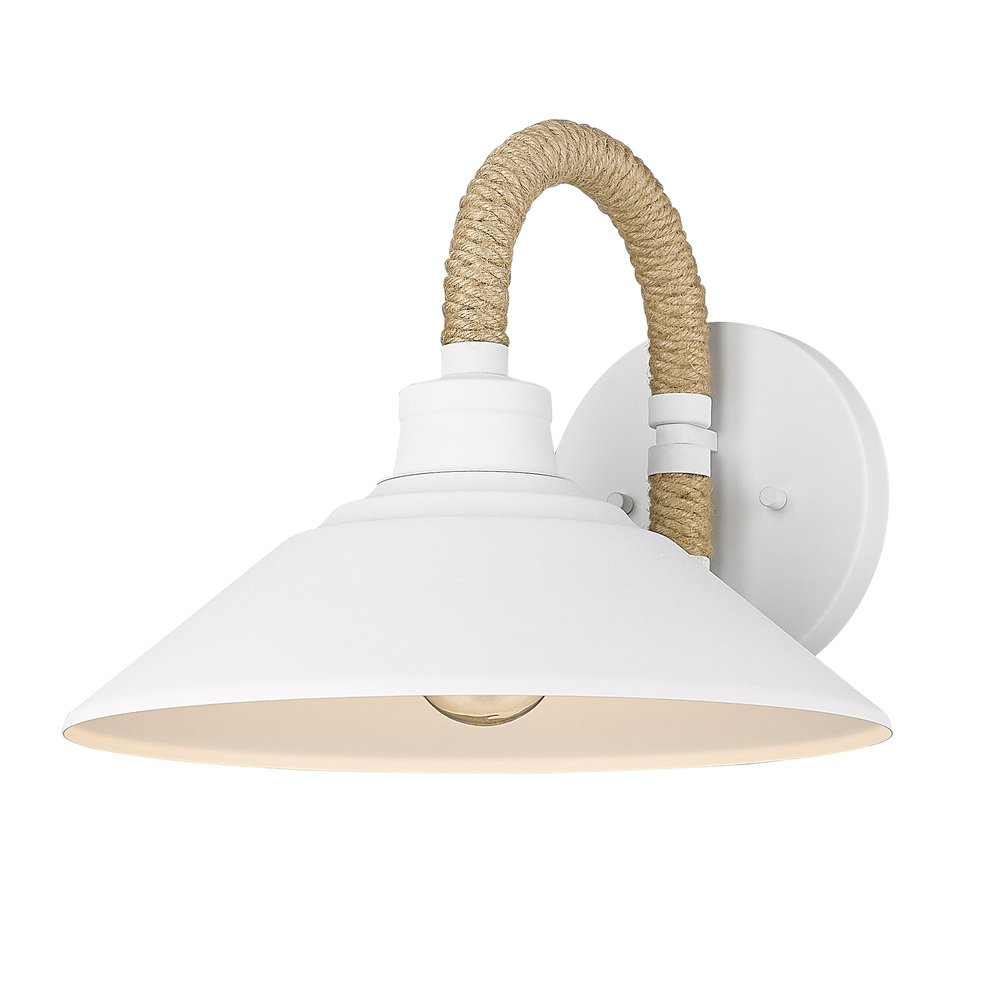 Journey NWT 1 Light Wall Sconce in Natural White with Natural White Shade