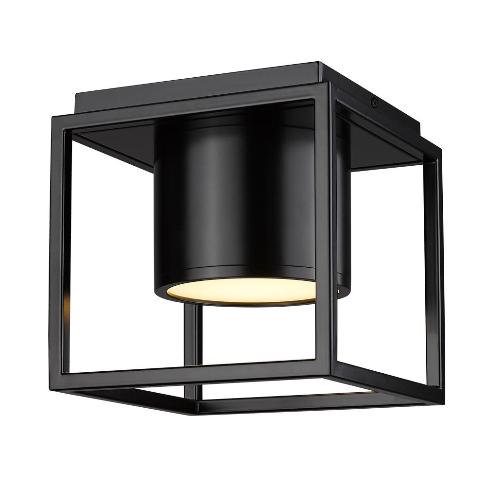 Desmond Flush Mount - 7&#34; in Matte Black with Matte Black Shade